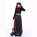 Rock-punk Ripped Straight Wide-leg Jeans For Women, New Spring Style, High-waisted, Loose, Embroidered, With A Draping_mkmklike.com