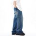 American High Street Men's Jeans 2025 Autumn And Winter New Washed Pleated Pendant Loose Casual Wide-leg Trousers Men_mkmklike.com