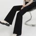 YKK Popular 2025 Autumn And Winter New Elastic High-waisted Slim-fit Micro-flared Black Jeans For Women With Fleece_mkmklike.com