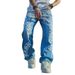 Cross-border Trade Men's Trendy Fashion Simple Loose Straight Casual Jeans_mkmklike.com
