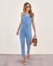 Women's Clothing Spring And Summer Casual Hipster Washed Denim Overalls _mkmklike.com