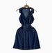 Women's Clothing Popular Denim Skirt Retro Suit Collar Diamond Pattern Mechanism Waist Slimming Dress_mkmklike.com