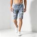 Men's Clothing Summer Ink Splatter Stretch Denim Shorts For Men Trendy And Fashionable Straight Leg 5 Point Riding Breeches_mkmklike.com