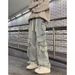 2026 Spring And Autumn New American High Street Tooling Jeans Men's Multi-Pocket Loose Straight Wide Leg Casual Pants_mkmklike.com