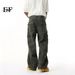 EF JEANS | 2025 Spring New American Street Vintage Camouflage Big Pocket Denim Overalls Trendy Men_mkmklike.com