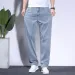 Soft Men's Lyocell Baggy Jeans Thin Summer Breathable Straight Pants Vintage Business Casual Fashion Korea Male Denim_mkmklike.com