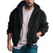 Cross-Border 2024 Spring Autumn Winter Men's New Jacket Double-Sided Arctic Fleece Hooded Solid Color Casual Zipper Coat_mkmklike.com