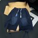 Men's Trendy Versatile Drawstring Cropped Cargo Denim Shorts Multi Pocket Summer Loose High Street Style_mkmklike.com