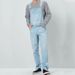 Pure 2024 Fashion Men's Suspender Denim Jumpsuit Ripped Jeans Long Pants_mkmklike.com
