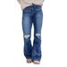 Women's Clothing Vintage Washed Distressed Denim Jeans For Women - Relaxed Fit, Mid-Rise, Classic Blue, Straight Leg (S-XXL)_mkmklike.com