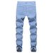 Men's Slim Fit Stretch Denim Jeans - Comfortable Straight Leg Trousers For Casual & Work_mkmklike.com