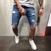 Men's Clothing New Denim Shorts With Holes Slim Fit Men's Mid Pants Men's Mid Pants_mkmklike.com