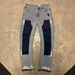 Men's Clothing Men's Denim Cargo Pants, European And American Fashion, Popular On Instagram Style, Stretch Patch Denim Layered Flared Pants 06_mkmklike.com