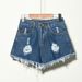 Women’s Clothing Women's Fat MM Denim Shorts Ripped Elastic Large Size Women's Denim Shorts_mkmklike.com