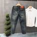 Men's Distressed Relaxed Fit Jeans – Vintage Blue Straight & Slight Flare Denim Pants (Sizes 28-36) Retro Streetwear_mkmklike.com
