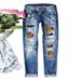 Halloween Pumpkin Print Ripped Straight Leg Jeans Casual Denim Pant Women Fashion 2025 New Women's Outfits Female Clothing_mkmklike.com