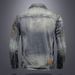 Denim Coat, Spring Autumn Trendy Brand, Casual And Personalized Embroidered Denim Jacket, Men's Slim Fit Jacket_mkmklike.com