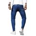 Skinny Ripped Jeans For Women & Men – Distressed High-Waisted Stretch Denim Pants (Sizes 30-38)_mkmklike.com