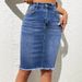 Fashion High Waist Denim Skirt Women Tassel Decoration Hem Wrap Hip Half-body Dress Female Summer Daily Casual Trend Streetwear_mkmklike.com