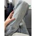 Men's American Retro Lightning Bolt Pattern Jeans Mid Waist Straight Leg Loose Fit Casual Pants With Pockets Gray Blue_mkmklike.com