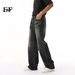 EF JEANS | 2025 New American Retro Washed Cat Whisker Texture Wide Leg Loose Drape Jeans Tide_mkmklike.com