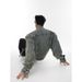 American Shoulder Pad Short For Men, High-End And Cool, Trendy Brand Stand Up Collar Denim Jacket_mkmklike.com