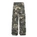 Men's Camouflage Cargo Tie-Dye Niche Loose Wide-Leg Denim Long Design Functional Style Multi-Pocket Tactical Pants_mkmklike.com