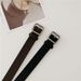 HOT 2013 new Korean fashion wild Chic students casual retro simple square buckle trouser belt men and women_mkmklike.com