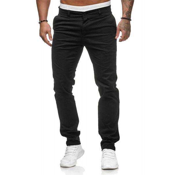 Men's Solid Color Casual Pants Men Slim Cargo Pants Factory Direct Supply_mkmklike.com