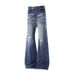Retro Washed Ripped Flared Jeans Straight Scimitar Wide Leg For Men And Women Vibe Casual Denim_mkmklike.com