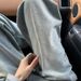 Women's Clothing Light Blue High-Waisted Straight Leg Jeans Women's Rhinestone Design Slimming Loose Fit Narrow Leg Wide Leg Pants_mkmklike.com