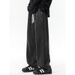 American Old Washed Casual Sweatpants Men's Trendy Brand New High Street Pleated Design Loose Straight Wide-leg Trousers_mkmklike.com