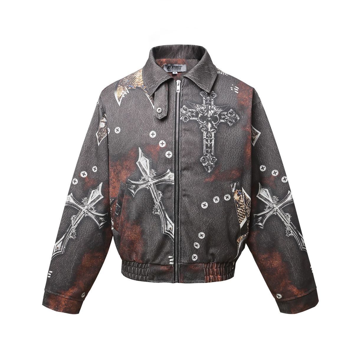 K491 American 2025 Spring Neutral Street Denim Printed Image High Grade Men's Loose Jacket Coat_mkmklike.com
