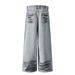 Men's Clothing Jeans Hand Painted Graffiti Dirty Jeans Men And Women Wide Leg Loose Washed Trousers_mkmklike.com