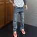 Men's Clothing Men's Slim Straight Jeans – Classic Blue Denim, Comfort Fit (Size 28-36)_mkmklike.com