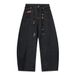 American High Street Silhouette Scimitar Jeans Men's Vibe Trendy Brand Personality Pocket Design Deconstructed Wide-Leg_mkmklike.com