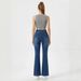 Cross-border Foreign Trade Women's Flared Knit Jeans, Comfortable Highly Elastic With Pockets, European And American_mkmklike.com