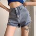 Trendy Girl Closet Trendy Girl Closet Plus Size Chain Denim Shorts Women 2025 New Style For Chubby Girls MM Split High Waist Pants_mkmklike.com