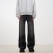 Men's Clothing High Street Design Lightning Pattern Jeans Men's Trendy Loose Straight Versatile Wide Leg Long Pants_mkmklike.com