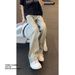American Retro-style Splatter-paint Cat Scratch For Men, Spring Autumn, Washed And Distressed, Trendy Loose Straight-leg_mkmklike.com