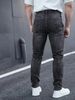 Men's Jeans, Elastic Denim, Dark Gray Leggings, Multi Craft Design, Slim Fit And Slimming Men's Pants_mkmklike.com
