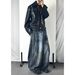 Men's Clothing Old Rubbed Color Jeans Design Reverse Waist Wide Leg Pants_mkmklike.com