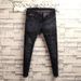 Men's Slim Fit Vintage Jeans – Distressed Blue & Black With Red Button Details | Korean Streetwear Skinny Denim Pants_mkmklike.com