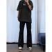 Cleanfit Men's Slim Fit Stretch Jeans Pure Black High Street Style West Coast American Vibe Flare Pants_mkmklike.com
