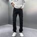 Men's Retro Workwear Multi Pocket Jeans Loose Fitting Casual Trousers High Quality Trendy American Style_mkmklike.com