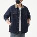 236 # Large Spring New Product: Non Fading Denim Jacket, Men's Loose And Versatile Color Blocked Original Bull Coat_mkmklike.com