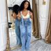 Women's Clothing Women's Summer Street Casual Zipper Washed Jumpsuit_mkmklike.com