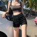 Women's High-Waisted Slimming Denim Shorts A-Line Tight Fit Trendy Sexy Hip Hugging Straight Leg Stretchy Hot Pants For Outdoor Wear_mkmklike.com