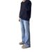 JBY American Retro Light Blue Washed Distressed Vintage517 Style Flared Cleanfit Jeans For Men_mkmklike.com