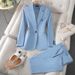 Women's Clothing long sleeved professional suits and trousers formal suits for interview sales work clothes _mkmklike.com
